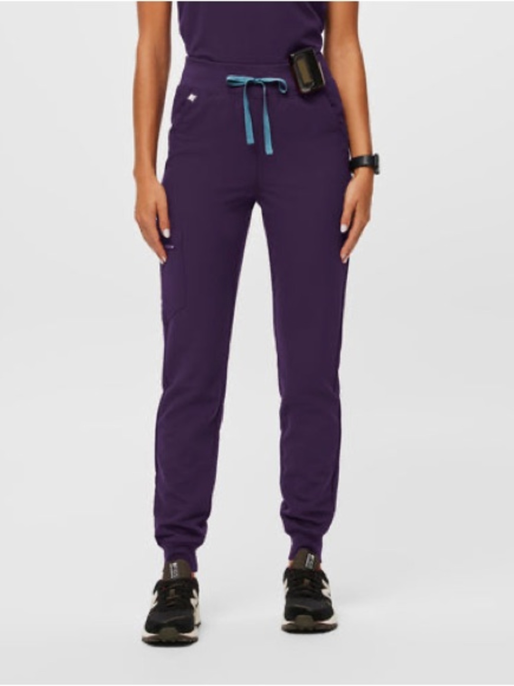 women's Purple Jam High Waisted Zamora - Petite Jogger Scrub Pant